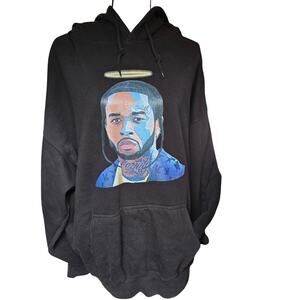 Pop Smoke Rapper Black Hoodie Size 2XL
